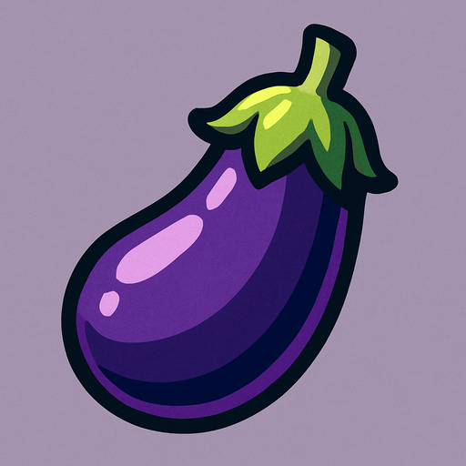 Patlıcan.
In-Game asset.  2d.  High contrast.  No shadows