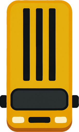 bir otobüsün üstten görünümünü buna benzer şekilde yap