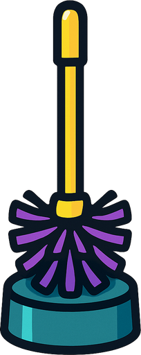 bana dimdik tovalet fırçası tasarla.
In-Game asset.  2d.  High contrast.  No shadows