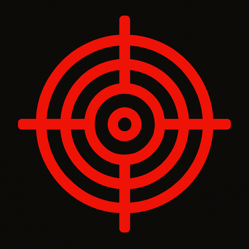 Target.
In-Game asset.  2d.  High contrast.  No shadows red