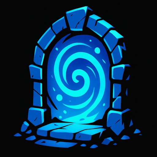 Portal.
In-Game asset.  2d.  High contrast.  No shadows