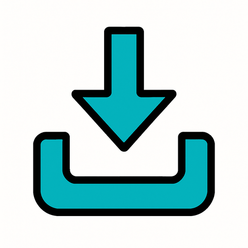 indirme logosu herhangi bir yazı olmayacak 2d.
In-Game asset.  2d.  High contrast.  No shadows