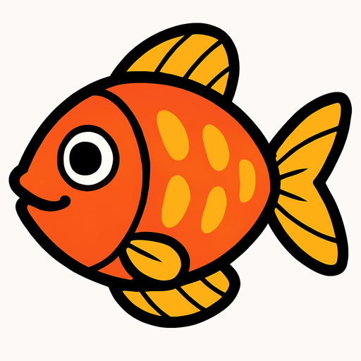 fish.
In-Game asset.  2d.  High contrast.  No shadows