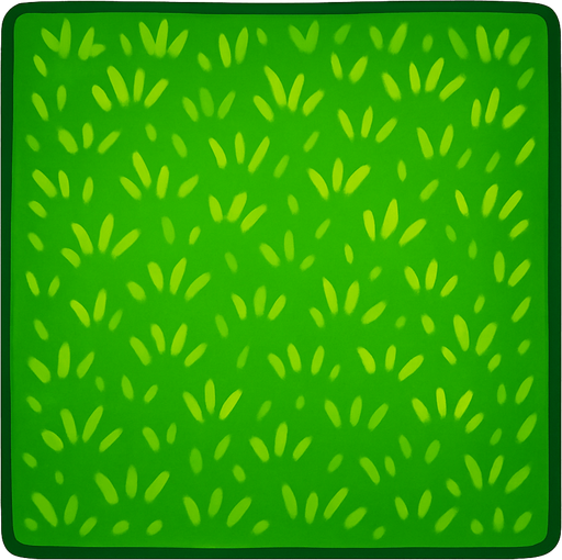 Düz çim zemin.
In-Game asset.  2d.  High contrast.  No shadows