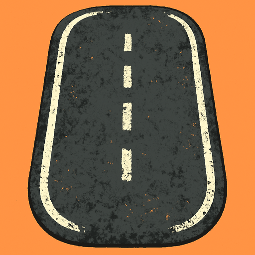 PISTA DESPINTADA.
In-Game asset.  2d.  High contrast.  No shadows