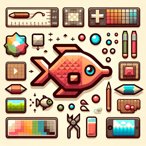 Рыба анимационная.
Single Game Texture. In-Game asset. 2d. Blank background. High contrast. No shadows.