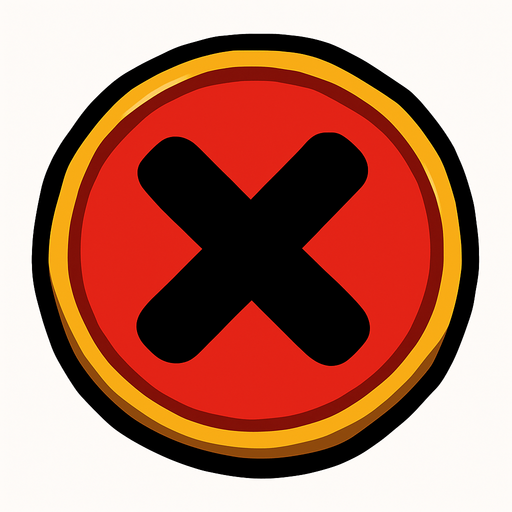 X button.
In-Game asset.  2d.  High contrast.  No shadows