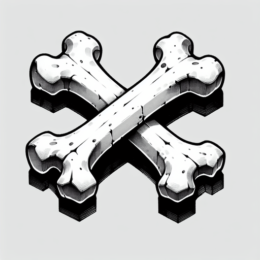 bone.
Single Game Texture. In-Game asset. 2d. Blank background. High contrast. No shadows.