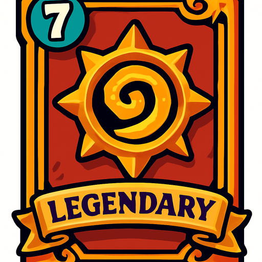legendary card.
In-Game asset.  2d.  High contrast.  No shadows
