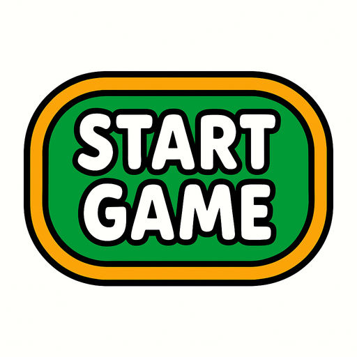 start game button.
In-Game asset.  2d.  High contrast.  No shadows