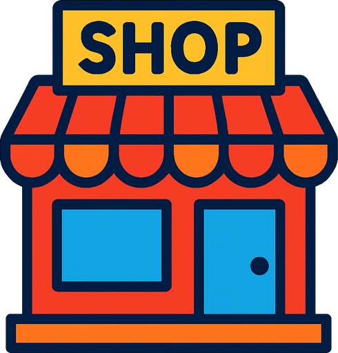 SHOP.
In-Game asset.  2d.  High contrast.  No shadows