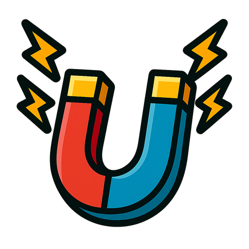 Magnet.
In-Game asset.  2d.  High contrast.  No shadows