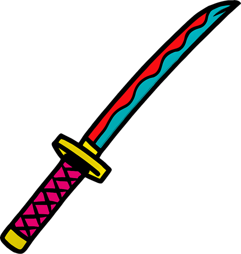 Katana.
In-Game asset.  2d.  High contrast.  No shadows