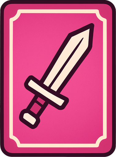 Let it be a pink card, the corners are dark pink, getting lighter towards the middle.
In-Game asset.  2d.  High contrast.  No shadows