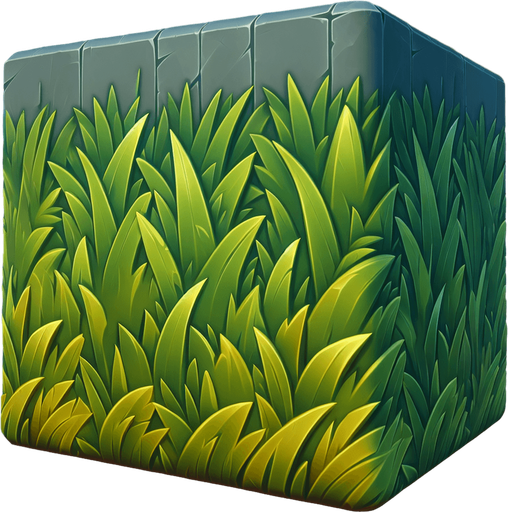 grass.
Single Game Texture. In-Game asset. 2d. Blank background. High contrast. No shadows.