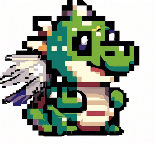 better wings, pixel style, more contrasted, more visible, blue color