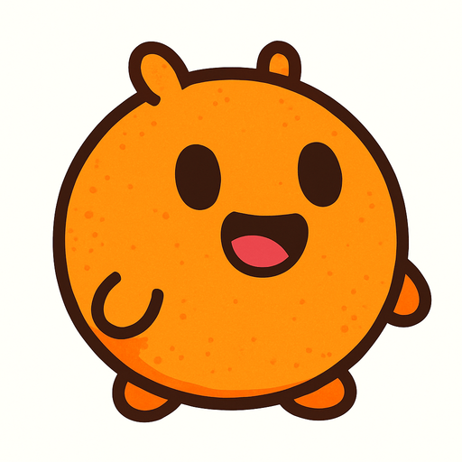 yuvarlak sevimli bir canlı.
In-Game asset.  2d.  High contrast.  No shadows