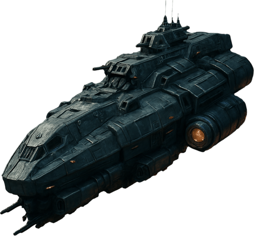 Uzay savaş gemisi - Gerçekçi - Yazısız.
In-Game asset.  High contrast.  No shadows