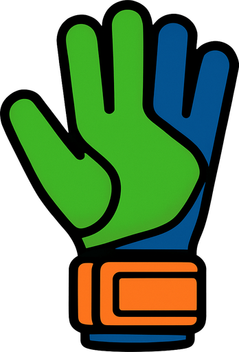 futbol kaleci eldiveni.
In-Game asset.  2d.  High contrast.  No shadows