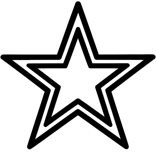 Double the black border of the star