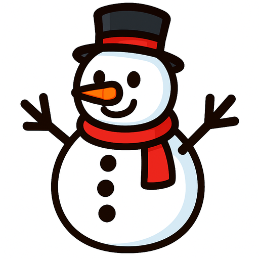 muñeco de nieve.
In-Game asset.  2d.  High contrast.  No shadows