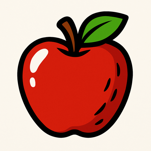 apple.
In-Game asset.  2d.  High contrast.  No shadows