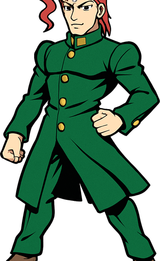 Kakyoin cuerpo completo jojo's.
In-Game asset.  2d.  High contrast.  No shadows