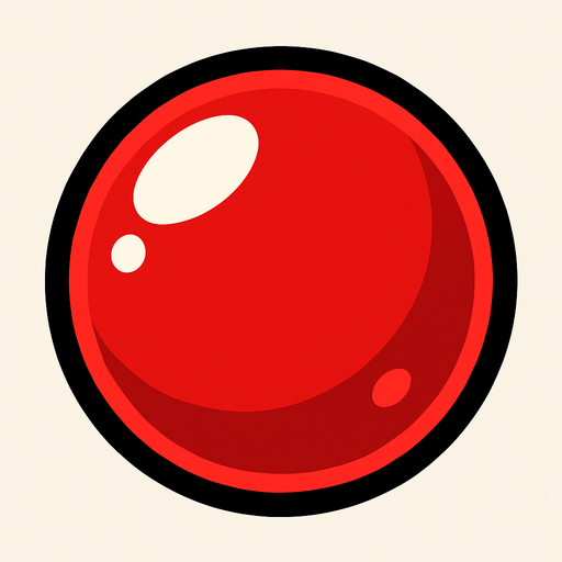 Red bubble.
In-Game asset.  2d.  High contrast.  No shadows