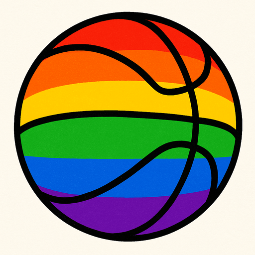 Bana 2d basketbol topuyap gökkuşağı renklerinde olsun.
In-Game asset.  2d.  High contrast.  No shadows