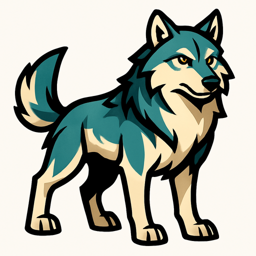 Wolf.
In-Game asset.  2d.  High contrast.  No shadows