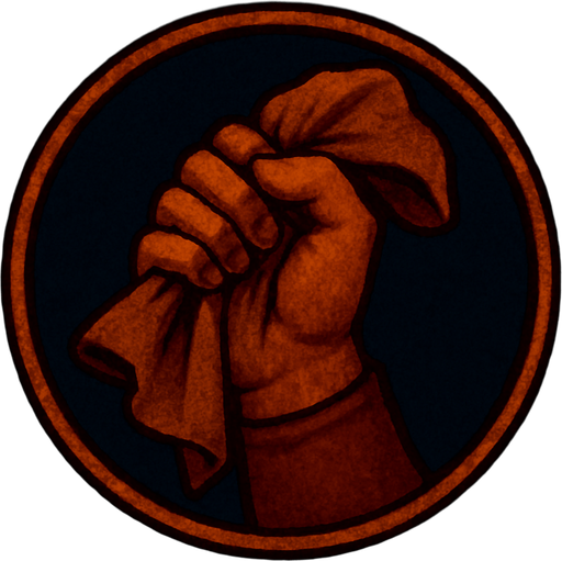 A hand with a piece of cloth