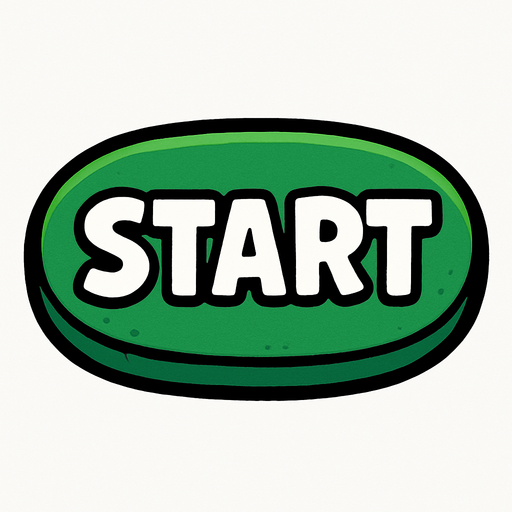 Make a starting buton.
In-Game asset.  2d.  High contrast.  No shadows