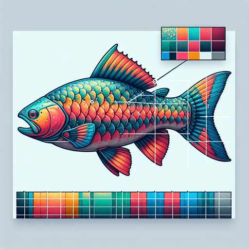 A fish.
Single Game Texture.  In-Game asset.  Blank background.  High contrast.  No shadows