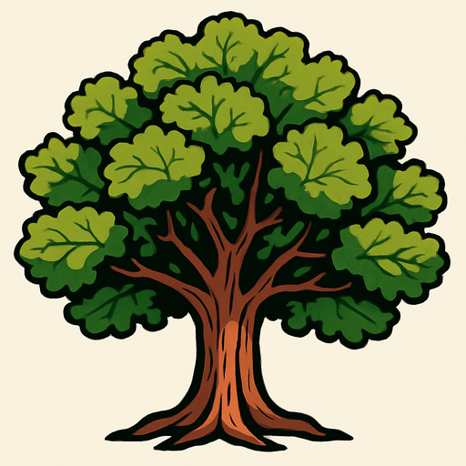 ağaç çınar.
In-Game asset.  2d.  High contrast.  No shadows