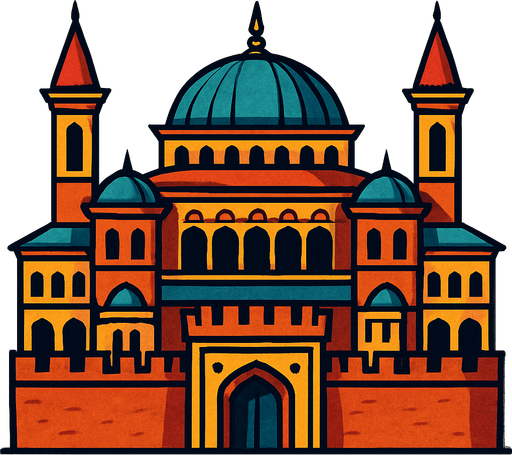 Osmanlı sarayı.
In-Game asset.  2d.  High contrast.  No shadows