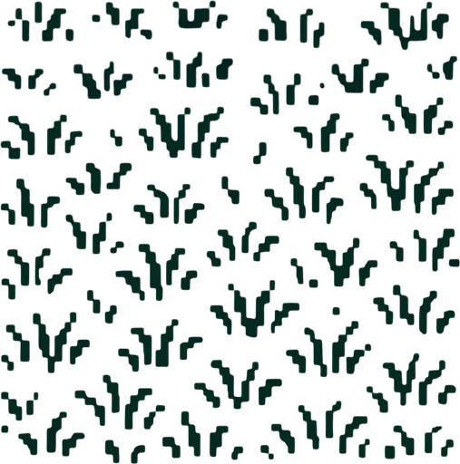 Cesped oscuro de noche pixel art.
In-Game asset.  2d.  High contrast.  No shadows