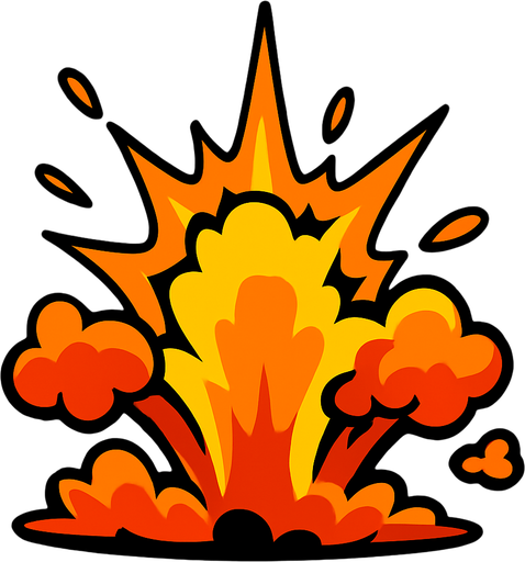explosion. In-Game asset. 2d. High contrast. No shadows.
In-Game asset.  2d.  High contrast.  No shadows
