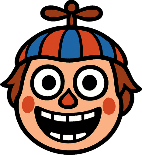 balloon boy head.
In-Game asset.  2d.  High contrast.  No shadows