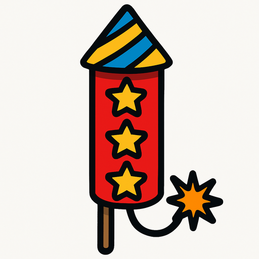 firework.
In-Game asset.  2d.  High contrast.  No shadows