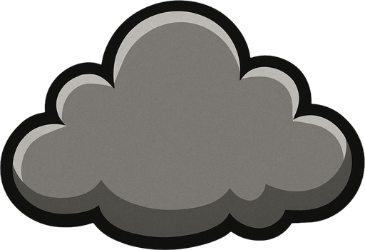 grey cloud.
In-Game asset.  2d.  High contrast.  No shadows