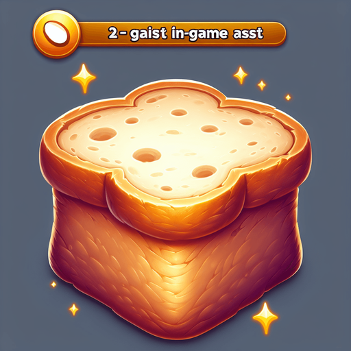 piece of bread.
Single Game Texture.  In-Game asset.  2d.  High contrast