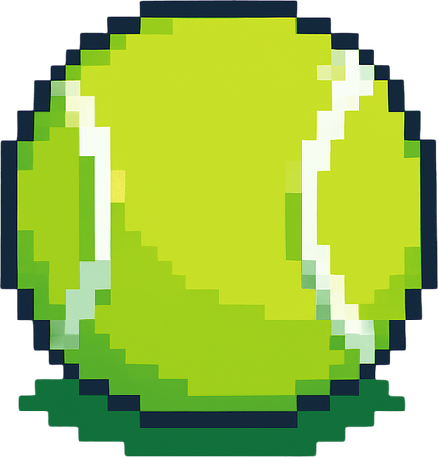 pixel art tennis ball.
In-Game asset.  2d.  High contrast.  No shadows