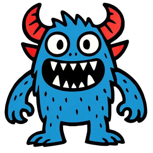 Canavar.
In-Game asset.  2d.  High contrast.  No shadows