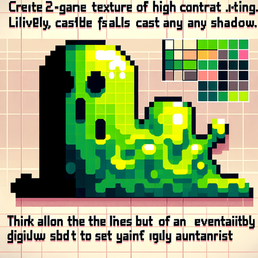 alive 
slime.
Single Game Texture.  In-Game asset.  2d.  Blank background.  High contrast.  No shadows