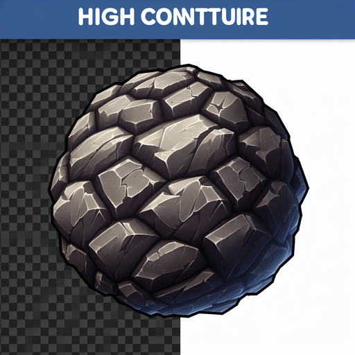 2d stone transparent background.
Single Game Texture. In-Game asset. 2d. Blank background. High contrast. No shadows.