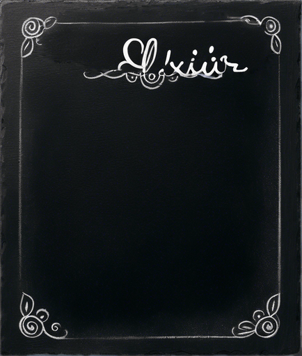 Title "ELIXIR" handwritten in chalk at the top