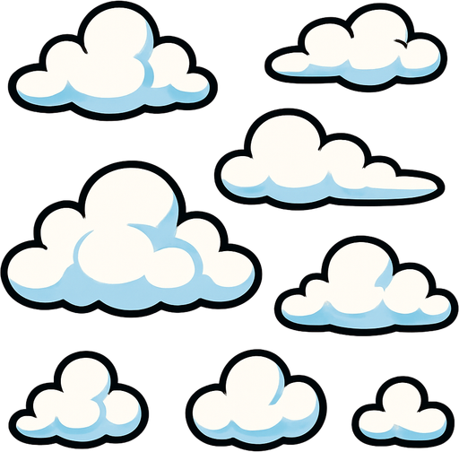 make clouds.
In-Game asset.  High contrast.  No shadows