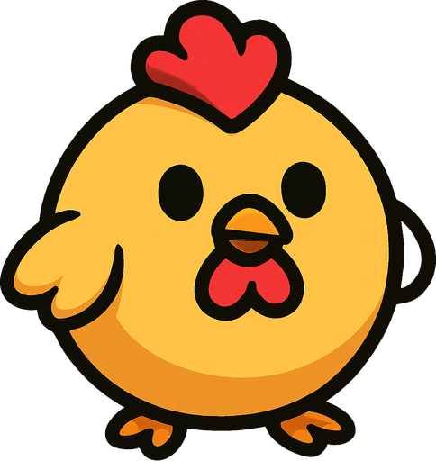 chicken ball and pink.
In-Game asset.  2d.  High contrast.  No shadows