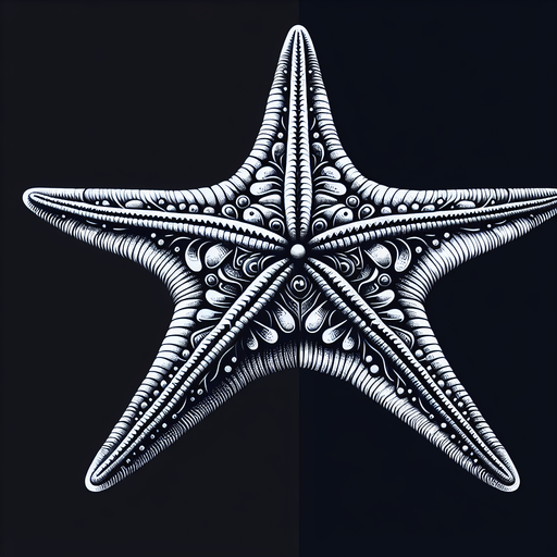 a starfish.
Single Game Texture. In-Game asset. 2d. Blank background. High contrast. No shadows.