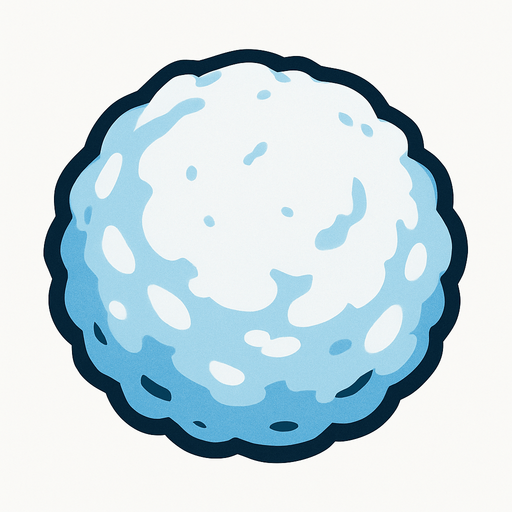 Snowball.
In-Game asset.  2d.  High contrast.  No shadows